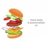 Sticker Hamburger avec texte à personnaliser