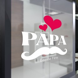 Stickers vitrines Bonne fête Papa