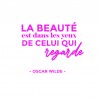 Sticker citation La beauté selon Oscar Wilde