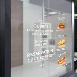 Stickers pour restaurant fast-food personnalisable