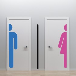 Stickers wc symbole homme femme