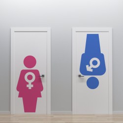 Stickers wc symbole homme femme