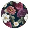 Sticker Rond Floral Vintage. Élégance et Charme Rétro