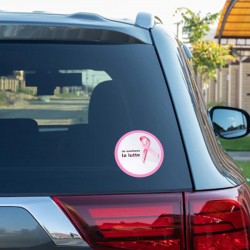 Stickers pour voiture soutiens à octobre rose