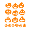 Stickers citrouilles d'halloween