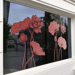 Décor vitrine élégant fleuriste