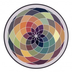 Sticker rond motif géométrique