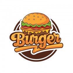 Autocollant burger pour restaurant