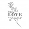 Sticker design love floral