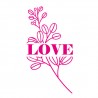 Sticker design love floral