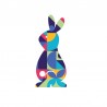 Sticker lapin style patchwork