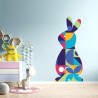 Sticker de lapin style patchwork