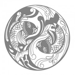 Sticker yin yang carpes