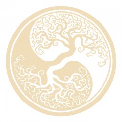 Sticker mural yin yang arbre de vie