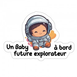 Sticker sécurité routière bébé explorateur à bord