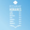 Horaires personnalisables restaurant