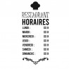 Horaires personnalisables restaurant