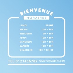 Horaires boutique personnalisables