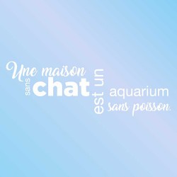 Sticker mural maison sans chat