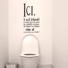 Stickers Citation humour toilettes