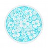 Sticker rond floral vintage