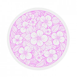 Sticker rond floral vintage