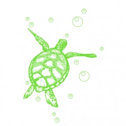 Sticker tortue des océans